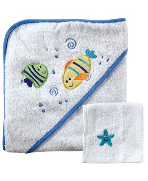 Luvable Friends Hooded Towel With Washclothsone Size Macys