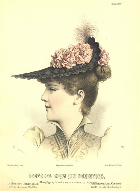 Juin 1891 Victorian Hats Victorian Fashion Dame Decorative Hair