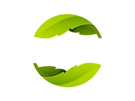 Green Leaves Icon Eco Logo Design Environmental Logo Design Organic