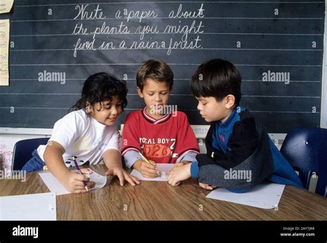 Third Graders Writing Essay Hi Res Stock Photography And Images Alamy