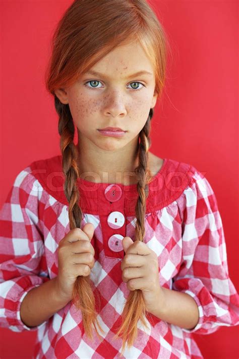 Redheaded Child Stock Image Colourbox