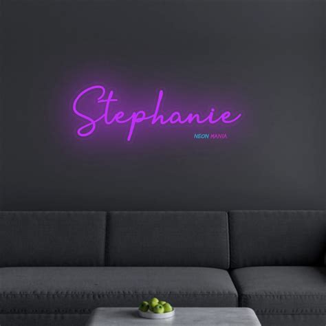 Stephanie Name Neon Sign Stephanie Led Neon Sign Custom Name Etsy