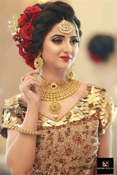 Indian Bridal Hairstyle For Round Chubby Face Img Stache