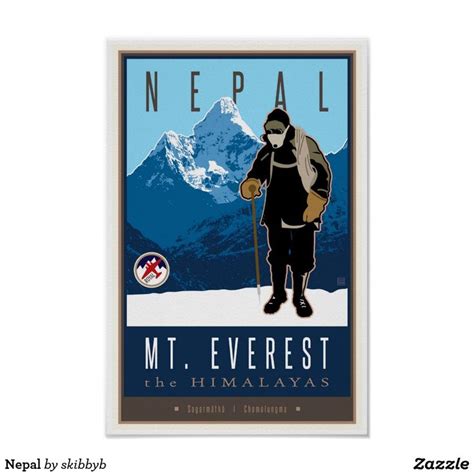 Nepal Poster Zazzle Postcard Nepal Vintage Travel Posters