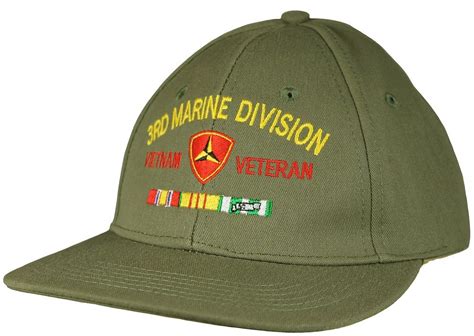 3rd Marine Division Vietnam Veteran Od Green Cap New Vietnam Veteran