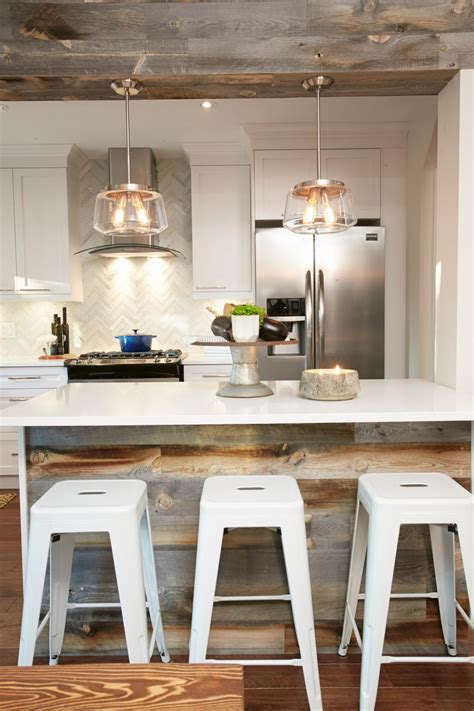 Learn how easy it is to update your kitchen! Cool, Contemporary Kitchen Bar With Natural Wood Details ...
