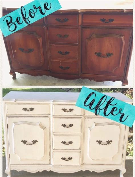 Before And After Diy Furniture Makeover Project Use Chalk Paint To