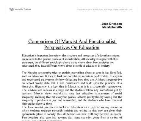 😍 Similarities And Differences Between Marxism And Functionalism