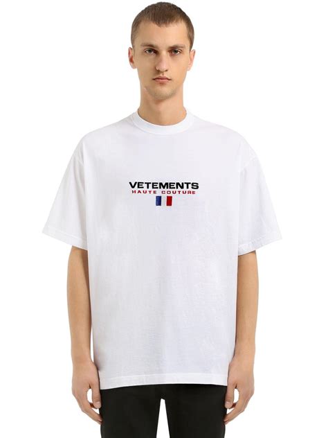 Vetements Oversized Haute Couture Jersey T-shirt in White for Men - Lyst
