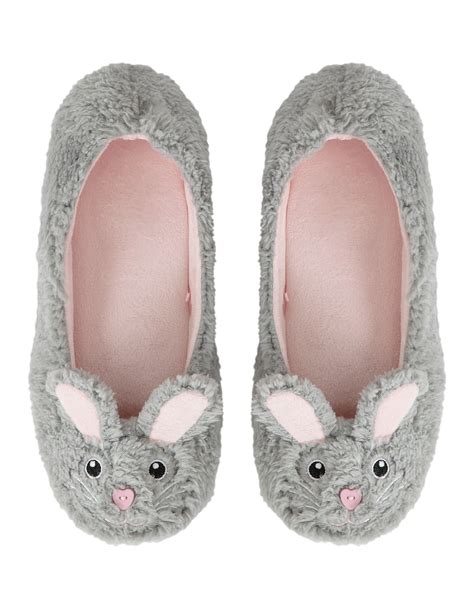 £6 Rabbit Slippers Women George At Asda Fuzzy Bunny Slippers