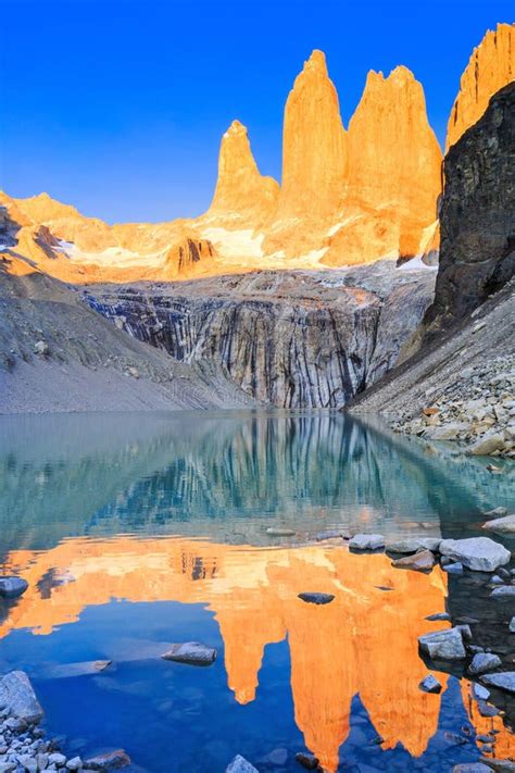 Sunrise Torres Del Paine National Park Chile Stock Images Download