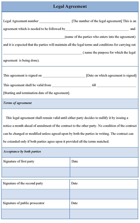 Legal Agreement Template Editable Docs Agreement Templates Legal