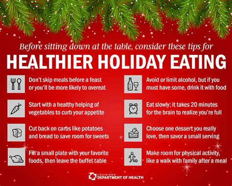 Louisiana Department Of Health Sensible Eating Tips For Holiday Feasts