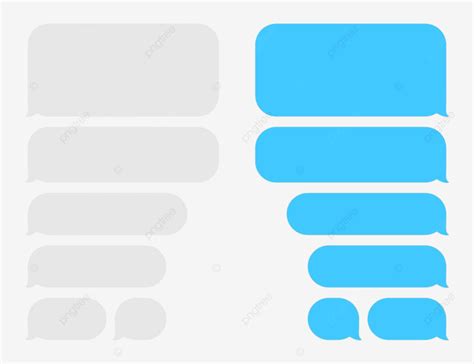 Flat Chat Box Template For Social Media Chats Vector Chatting Set