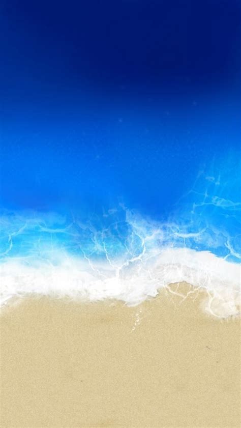 Beach Wallpaper For Iphone 01 Blue Ocean And Gold Sand Hd