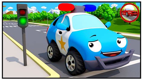Cartoon police car png & psd images. The Blue Police Car w CAR FRIEND & BALLS! Vehicle & Chi ...