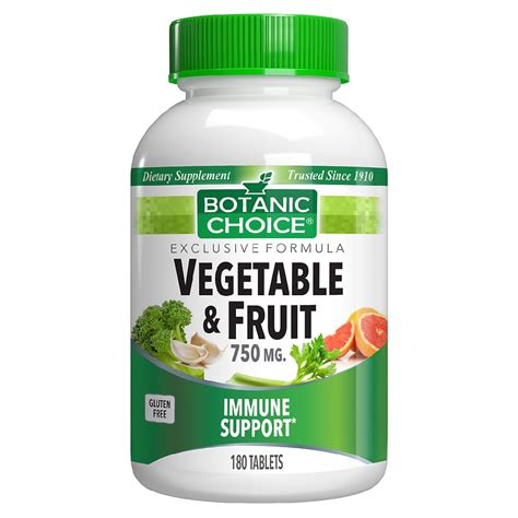 Botanic Choice Vegetable And Fruit 750 Mg Dietary Supplement Tablets
