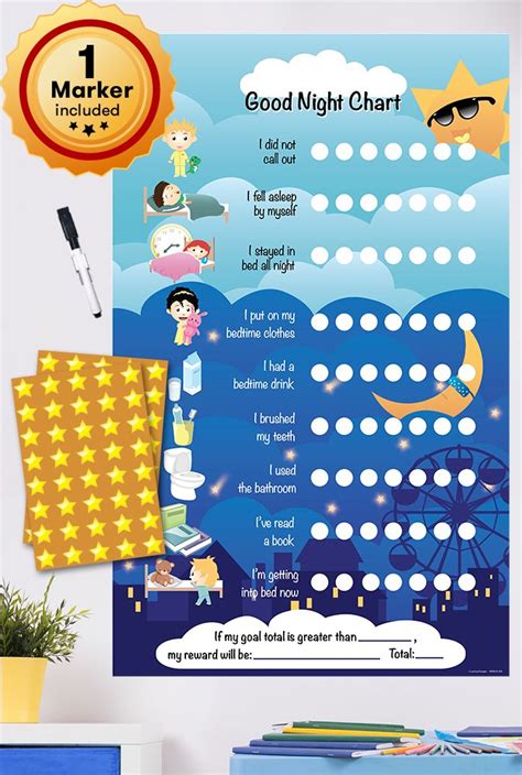 Buy Good Night Routine Chart 115 X 185 Inches Nighttime Potty