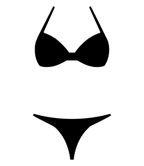 Swim Suit Png Bikini Clipart Black And White Transparent Cartoon The