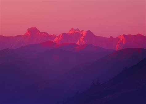 Gradient Mountains Wallpaper Hd Nature 4k Wallpapers Images Photos