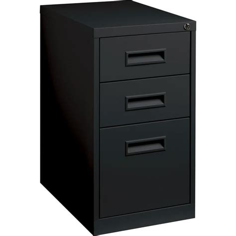 3 Drawers Vertical Steel Lockable Filing Cabinet Black