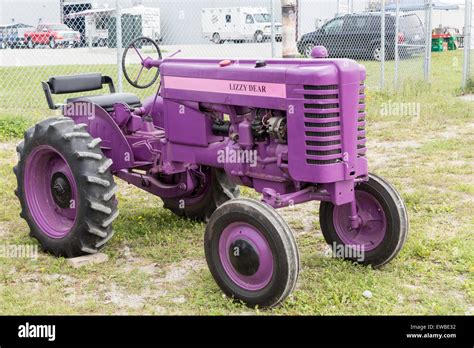 1949 Farmall Super M Tractor Painted Purple And Pink And Renamed Lizzy