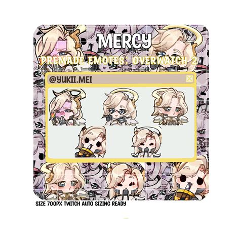 Mercy Premade Emotes Overwatch 2 For Twitch Discord And Etsy