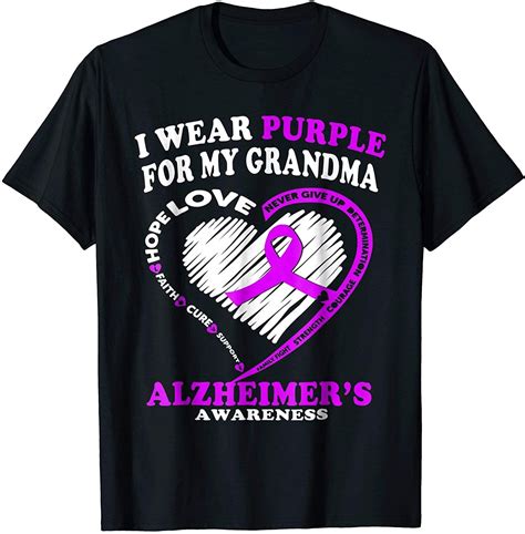 Alzheimers Awareness Shirt I Wear Purple For My Grandma In 2020 Lupus Awareness Shirts