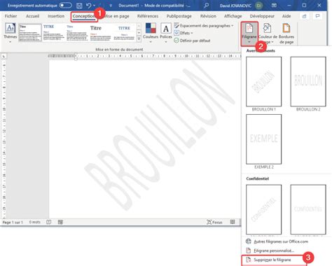 Deux Méthodes Pour Supprimer Un Filigrane Dans Word Lecoindunet