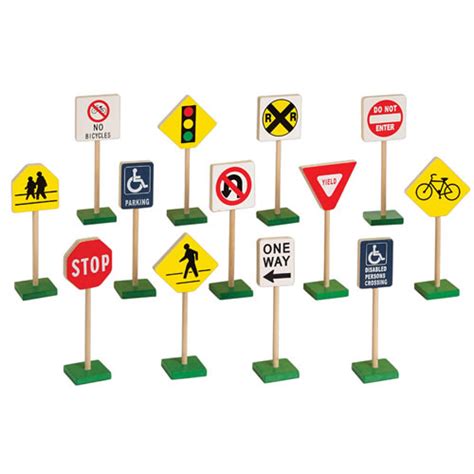 Miniature Traffic Signs 7 High 13 Piece Set