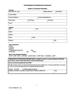 Case Management Assessment Templatepdffillercom - Fill Online
