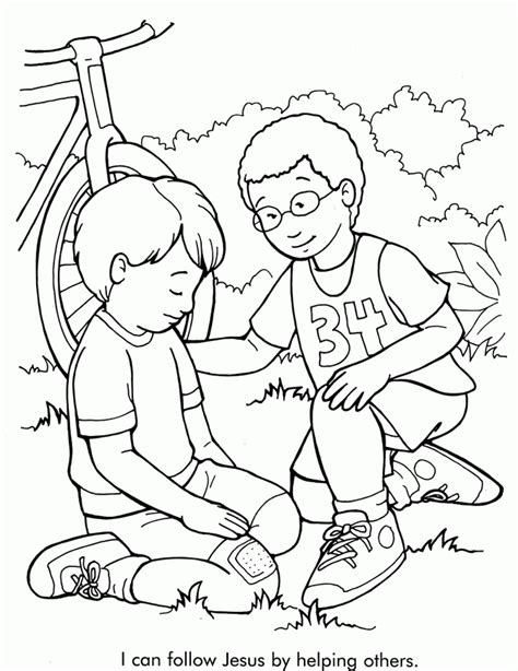 Caring For Others Coloring Page