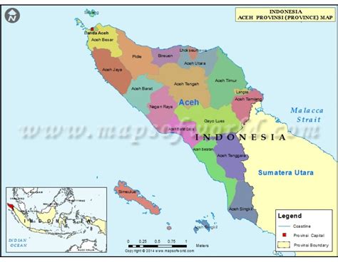 Buy Printed Aceh Province Map
