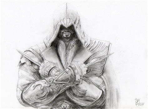 Ezio Auditore Pencil Drawing By Yamimidna On Deviantart