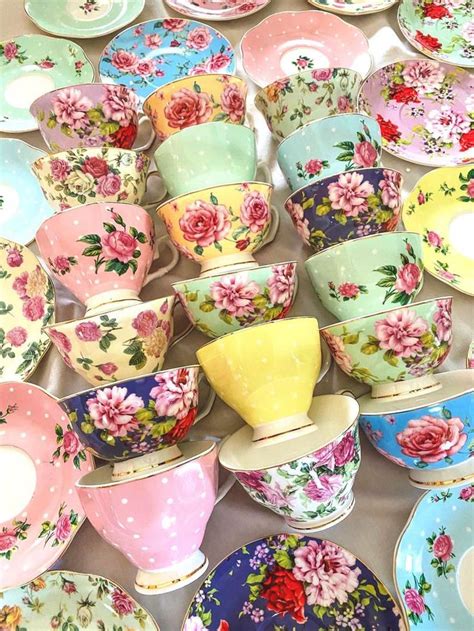 Mismatched Tea Cups And Saucers Party Favors Bridal Shower Baby