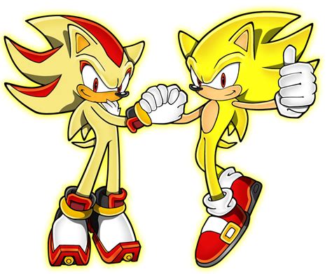 Super Sonic And Super Shadow By Daggerslashs On Deviantart Sonic Dash