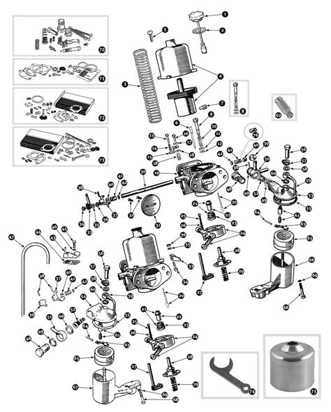 Su Hd8 Internal Carburettor Bj8 Spare Parts For Austin Healey Bn1