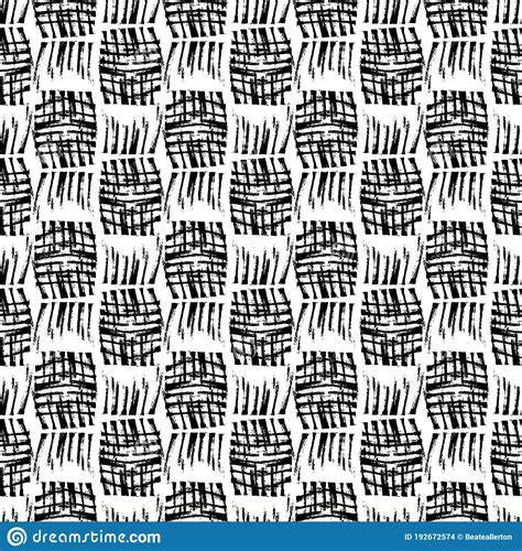 Block Print Style Woven Rectangles Seamless Pattern Background