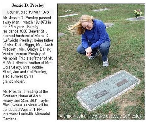 Presley became close to both parents and formed an especially close bond with his mother. Jessie Presley: Person, pictures and information - Fold3.com