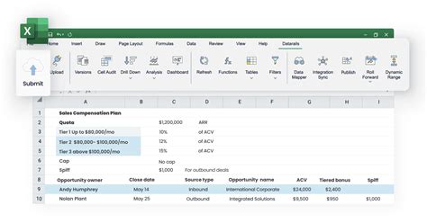 Solutions > Sales commission - Datarails