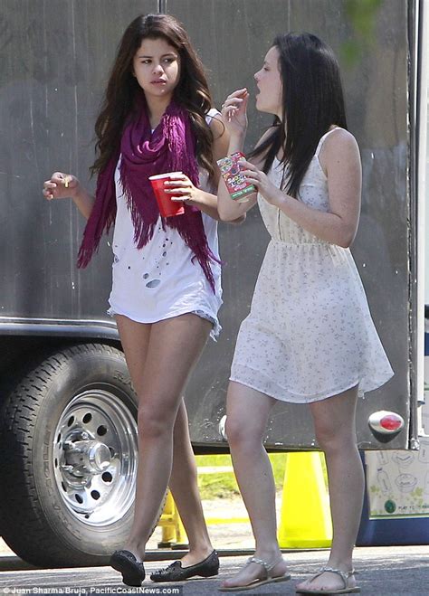 Selena Gomez Steps Out In A Pair Of Barely There Hotpants On The Set Of