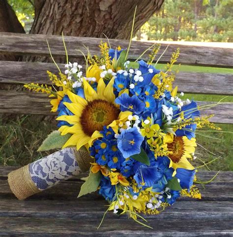 Royal Blue And Sunflower Wedding Cora