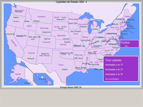 Mapa Interactivo De Estados Unidos Capitales De Estado De Usa ¿dónde