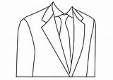 Suit Coloring Tailor Made Tie Pages Para Traje Colorear Dibujo Printable Templates sketch template