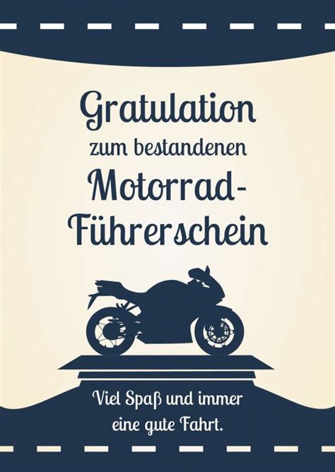 Anzahl der fahrerlaubnisse für motorräder in deutschland von 2006 bis 2021 (in millionen). Zum bestandenen Motorradführerschein | Glückwünschkarten ...