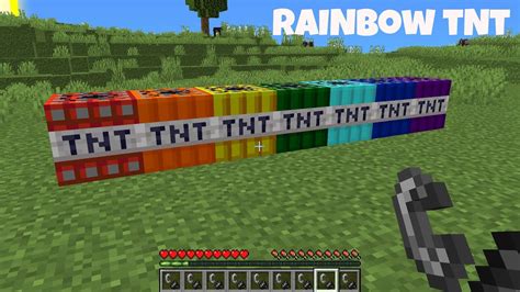 Only You Can Light Rainbow Tnt Line In Minecraftminecraft 100 Days