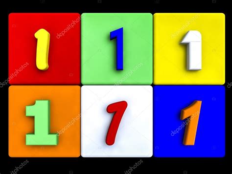 varios números 1 en cubos de colores — Fotos de Stock © fcw5 #69844877