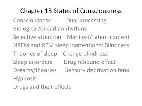 Ppt Chapter 13 States Of Consciousness Powerpoint Presentation Free