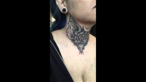 Bat Neck Tattoo By Grindesign Youtube