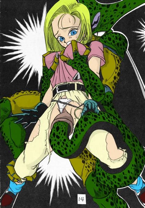 Rule 34 Android 18 Breast Grab Cell Dragon Ball Dragon Ball Dragon Ball Z Imperfect Cell